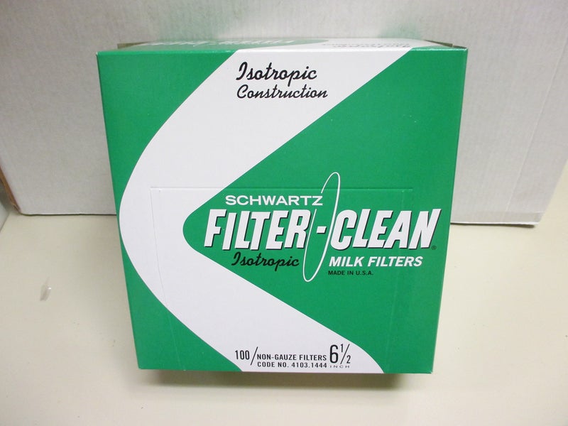 Schwartz Filter Disks 6.5" 100 Count Box Non-Gauze Milk Filters - Image 1